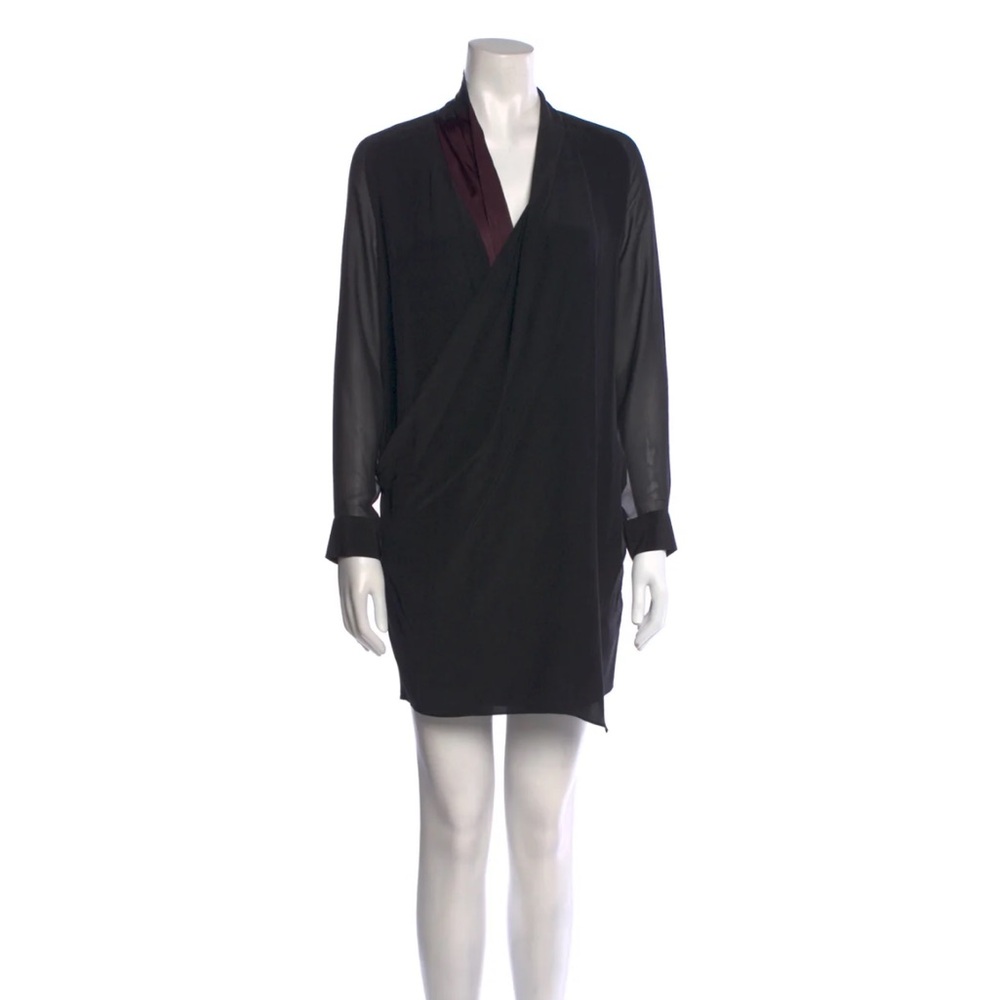 All Saints Silk long sleeve dress